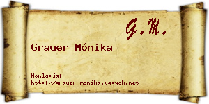 Grauer Mónika névjegykártya